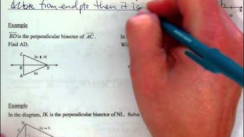 Sec. 5.2 - Perpendicular Bisectors