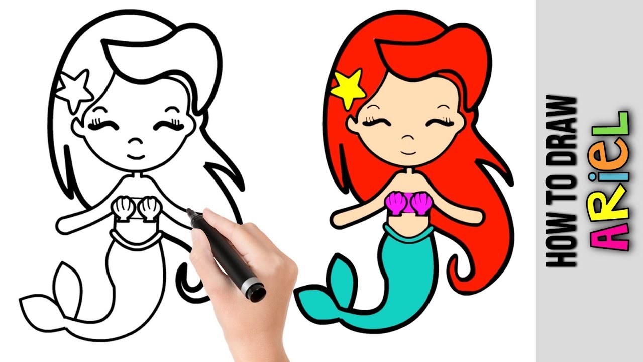 How to Draw a Mermaid  Create a Beautiful Mermaid Sketch