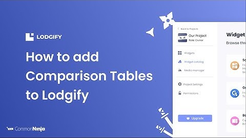 How to add Comparison Tables to Lodgify