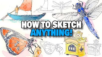 How To Sketch ANYTHING! | Urban Sketching Objects For Beginners