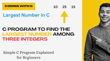 C Program to Find the Largest Number Among Three Integers | C programming for beginners