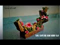 Table sculpture using air dry clay | hand made sculpture | best out of waste | clay art painting