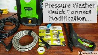 Pressure Washer Quick Connect Install