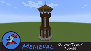 Minecraft Building Tutorial : How to build Medieval Guard/Scout Tower