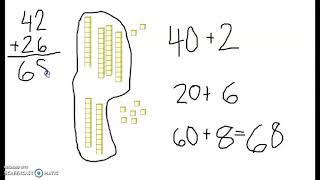 Adding 2 & 3 Digit Numbers with Base Ten Blocks