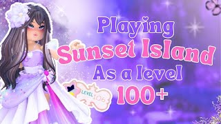 Playing Sunset Island as a level 100+    Roblox Royale High