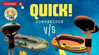 Quick Comparison of Intex Explorer 300 V/s Intex Seahawk 2 | Inflatable Boat | Overlanding camping