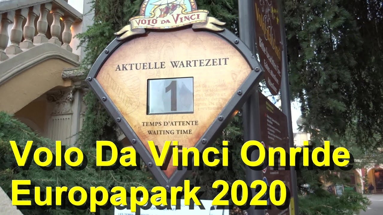 Europapark 2020 Volo Da Vinci Full Ride Through OnRide + Wartebereich Europa Park Volo da Vinci 2020