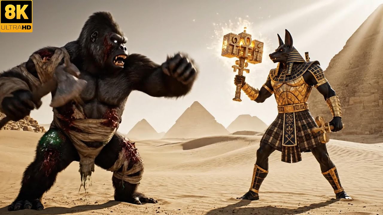 KING KONG vs ANUBIS – Epic Battle of Gods in Ancient Egypt (Full 8K Cinematic)