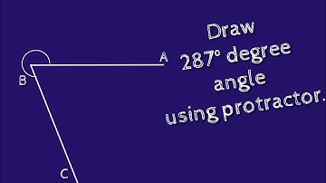 How to draw 287 degree angle using protractor. shsirclasses.