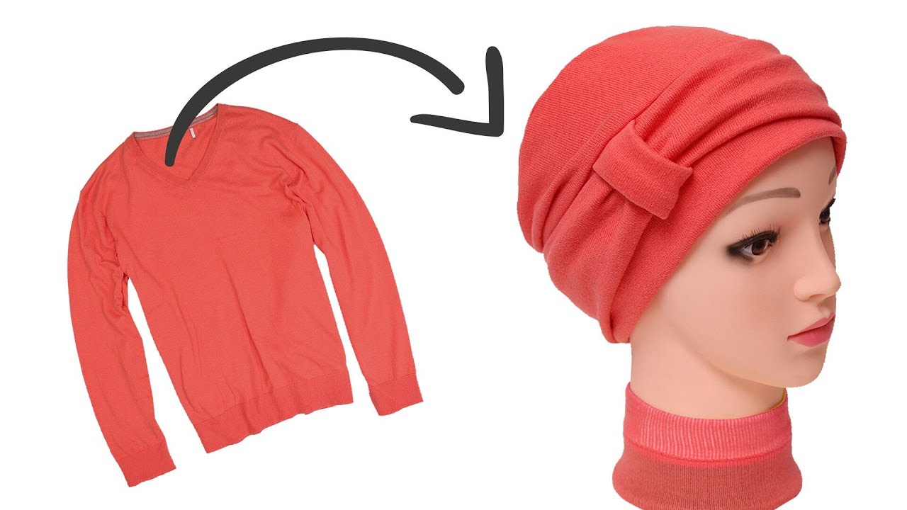 Зачем покупать шапку если ее можно сшить из старого свитера своими руками!