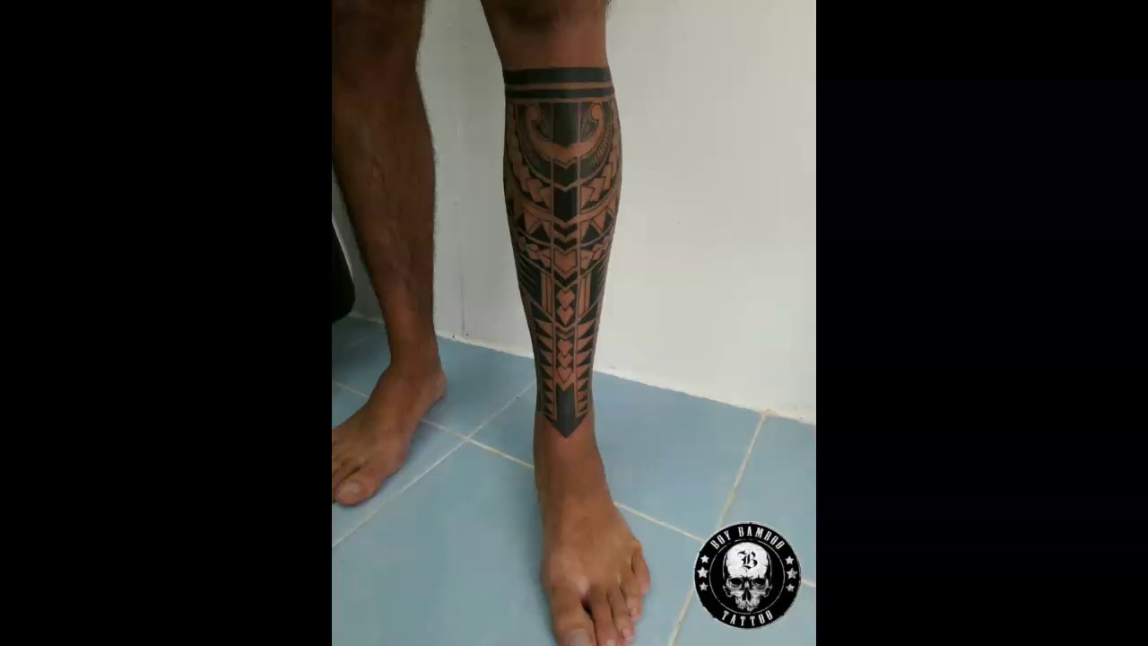 Bamboo tattoo Maori leg tattoo designs by boy bambooart ...