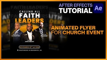 Animated church flyer tutorial in After effects | After Effects Tutorial