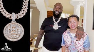 Rick Ross buys Spinning Emerald Cut Diamond Cuban Link from King of Bling
