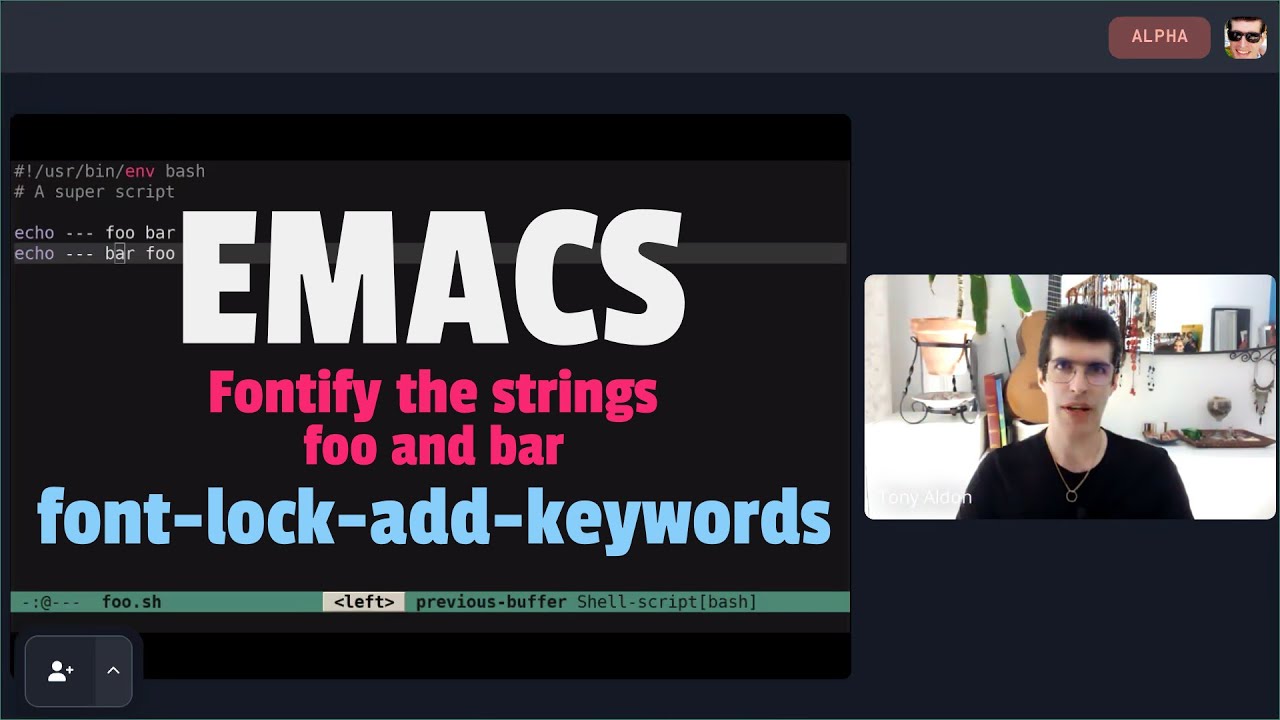 Learn how to fontify the strings foo and bar in a shmode buffer using