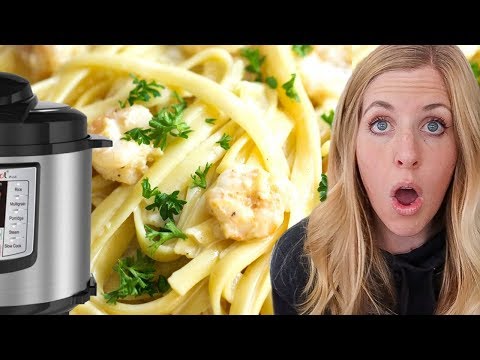 Instant Pot CREAMY Shrimp Alfredo Pasta Recipe