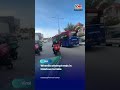 Wheelie attempt ends in hilarious tumble