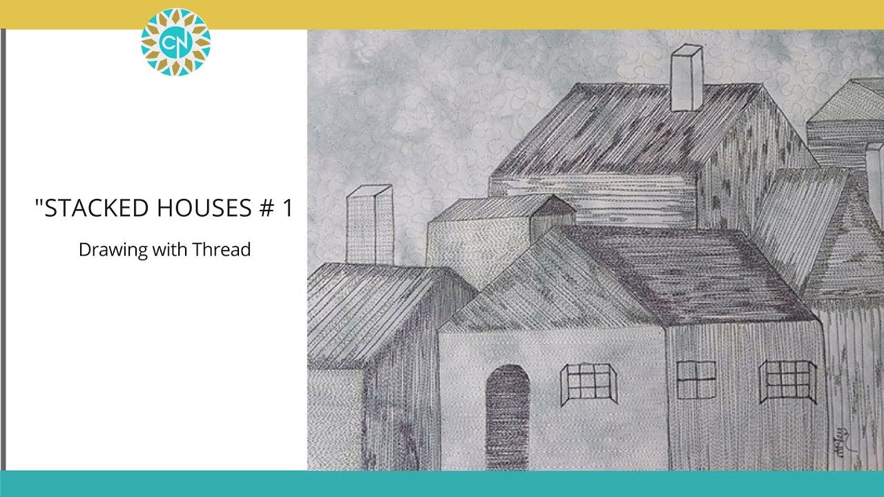 Stacked Houses #1 - Thread Sketching - YouTube