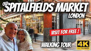 Spitalfields Market FREE London! Travel Guide, Top 10, Walking Tour, Secret, Hidden, Vanlife 4K