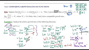7.6.2 Comparing Growth Rates of Functions