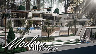 Bloxburg | EP1\/3 Modern Mansion Villa (welcometobloxburg) Speed Build |TOCA blox