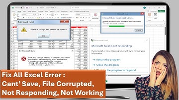 How to Fix All Excel Errors: Can’t Save, File Corrupted, Crashing, Not Responding