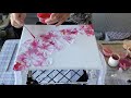 Sakuracherry blossom balloon smashacrylic fluid art painting tutorial 12