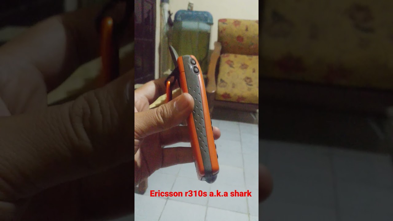 vintage phone ericsson r310s orange a.k.a shark 