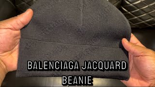 BALENCIAGA black logo jacquard ビーニー Balenciaga Black Jacquard Logo Beanie Balenciaga