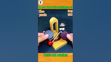 Magical topological puzzle, how to remove the ring? -55 #iq #iqtest #puzzle #no55 #intelligence #55