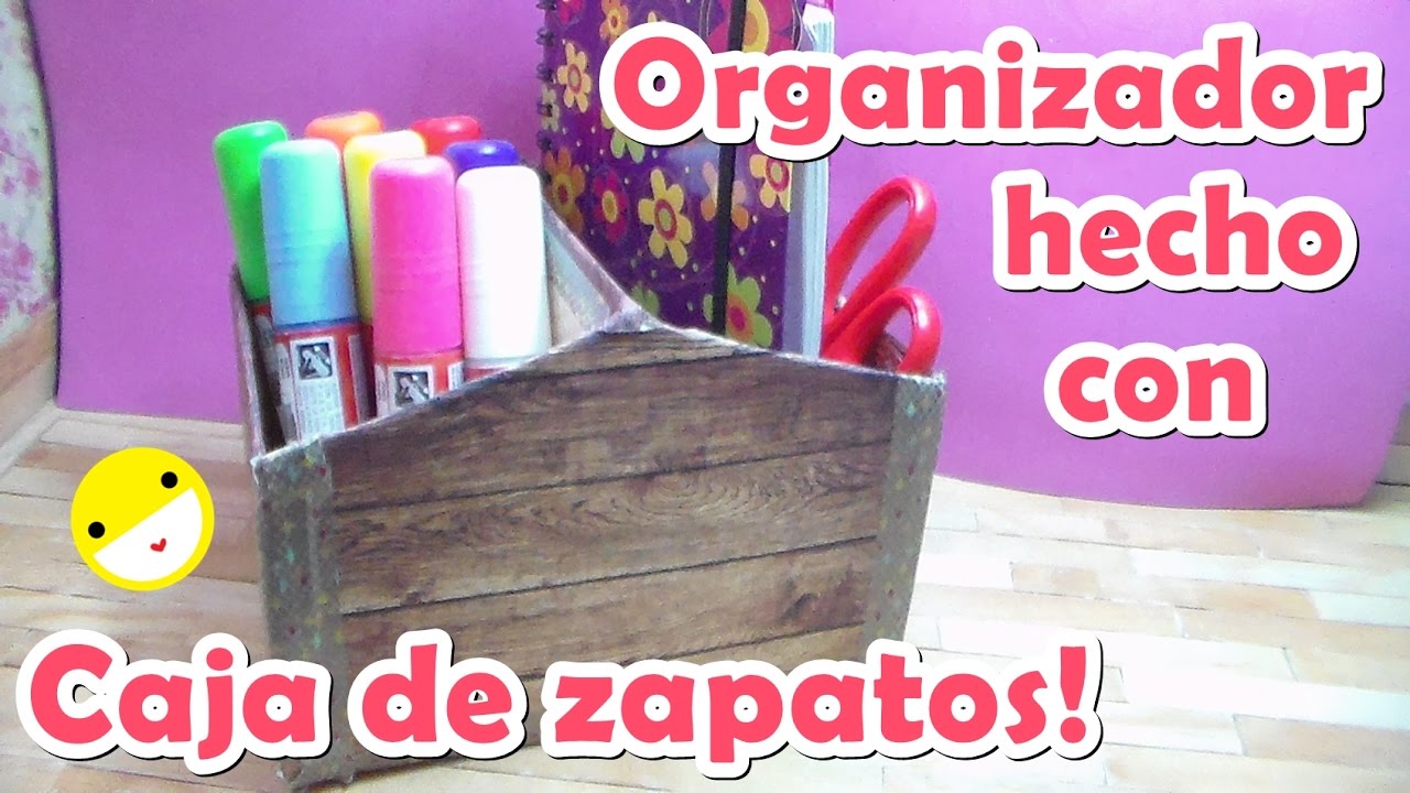 ganado Irradiar Despedida ♻ Organizador hecho con caja de zapatos - YouTube
