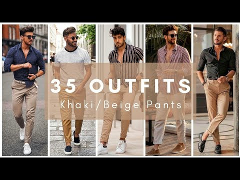 35 Khaki Chinos/Pants Outfits For Men 2024 | Men's Fashion 2024 | Beige ...