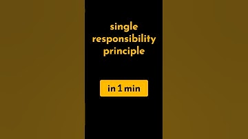 Single Responsibility Principle in 1 min | #geekific #solid #in1min