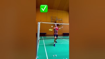 Badminton How to do a forehand net drop Do’s and don’ts ✅❌ #shorts