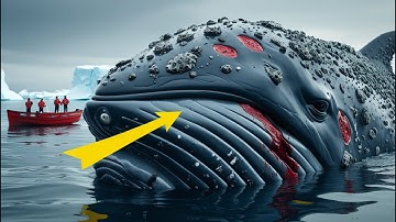 A humpback whale, injured by barnacles, was successfully rescued by a rescue team.🐋💔#savethewhales