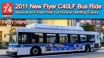 First MTA Q74 LIMITED Bus Ride: 2011 New Flyer C40LF 212 from Bayside to Forest Hills
