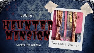 Mini Haunted Mansion livestream #35: parlor curtains (at last!)