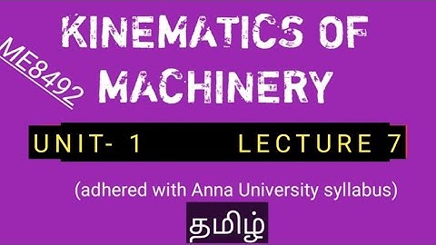 KINEMATICS OF MACHINERY|ANNA UNIVERSITY|Mechanical engineering|Dhronavikaash