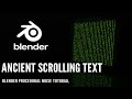 Create Animated Ancient Text Using Only Shader Nodes (Blender)