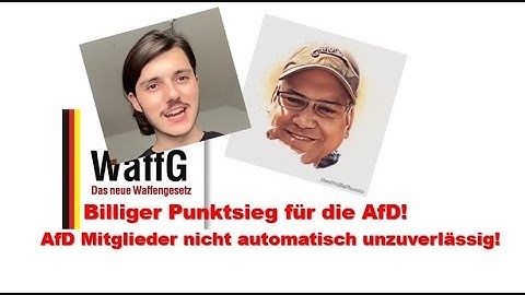 Kevin...is right. The AfD has scored a point victory on the issue of reliability in gun ownership.