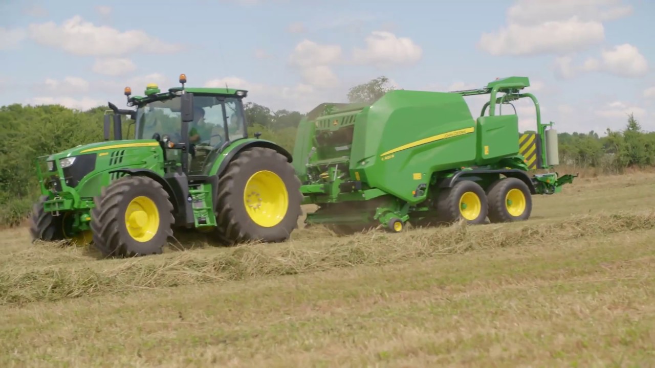 In Depth Use of the NEW John Deere C451R and C461R Round Balers - YouTube