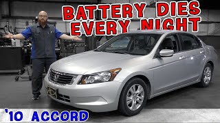 Dead Battery Everyday! CAR WIZARD finds the battery drain on his Mom's 2010 Honda Accord
