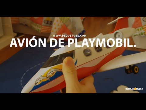 Jugamos con el avión de pasajeros de Playmobil - Peque Tube