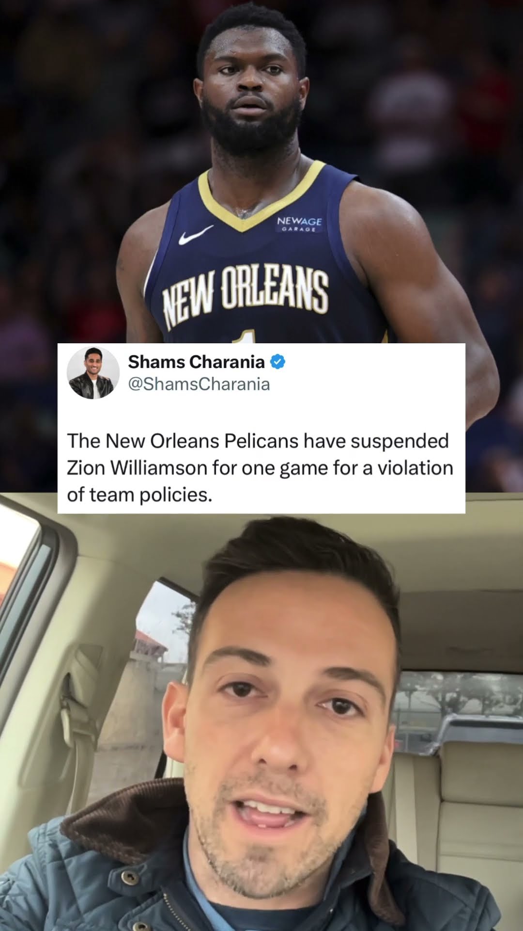 BREAKING: Zion Williamson Suspended One Game Due To Being Late To A Flight