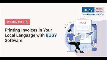 Printing Invoices in Local Language with BUSY Software (Hindi) | Second Language in BUSY