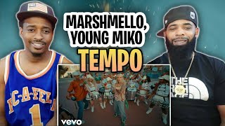 AMERICAN RAPPER REACTS TO -Marshmello, Young Miko - Tempo