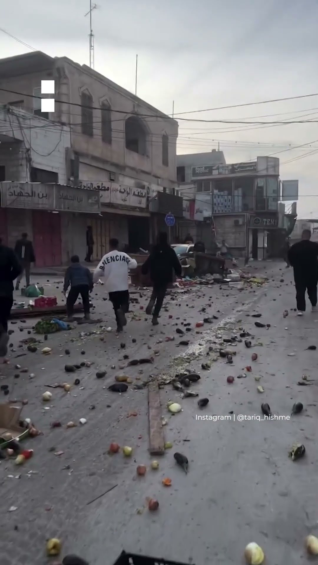 Israeli military truck rams vendor's cart in Tulkarem | AJ #shorts