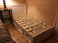 Easy DIY Twin Bed with Toy Storage: Converts To A King Easy DIY Twin Bed with Toy Storage: Converts To A King