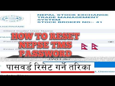 How to reset tms password|First time Login|Broker account|2021