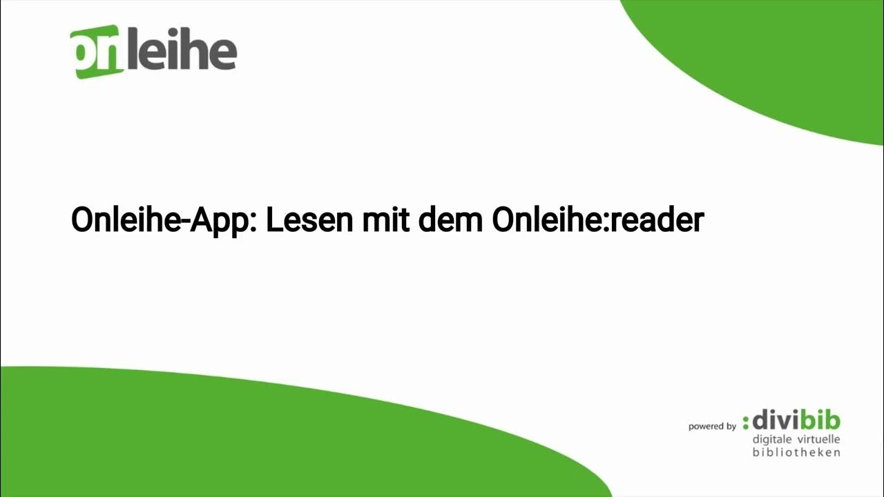 Onleihe App Lesen mit dem Onleihereader YouTube